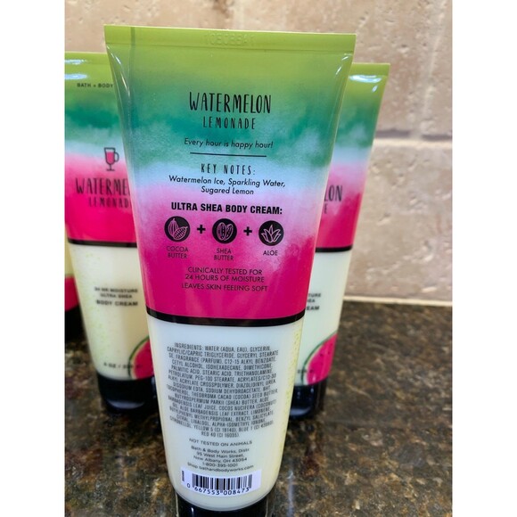 Bath & Body Works Ultra Shea Body Cream 8 oz Watermelon Lemonade NEW - Picture 2 of 2